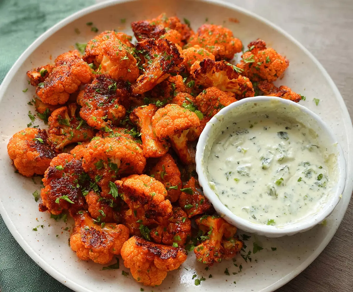 Crispy Buffalo Cauliflower Bites