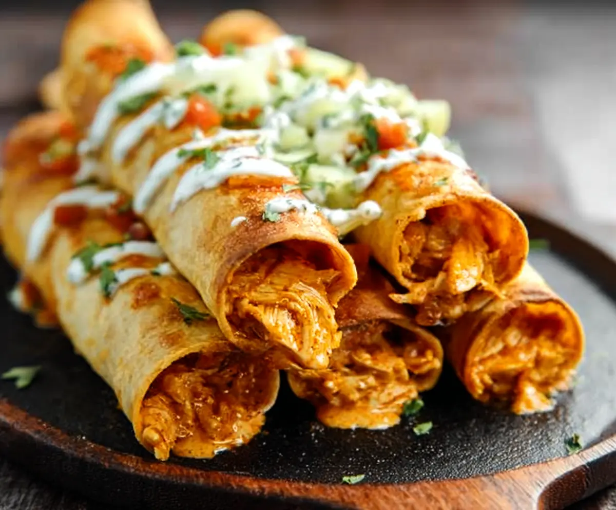 Easy Buffalo Chicken Taquitos