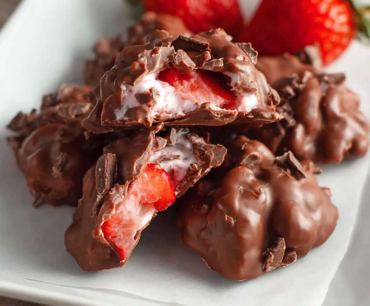 Easy Chocolate Strawberry Yogurt Clusters