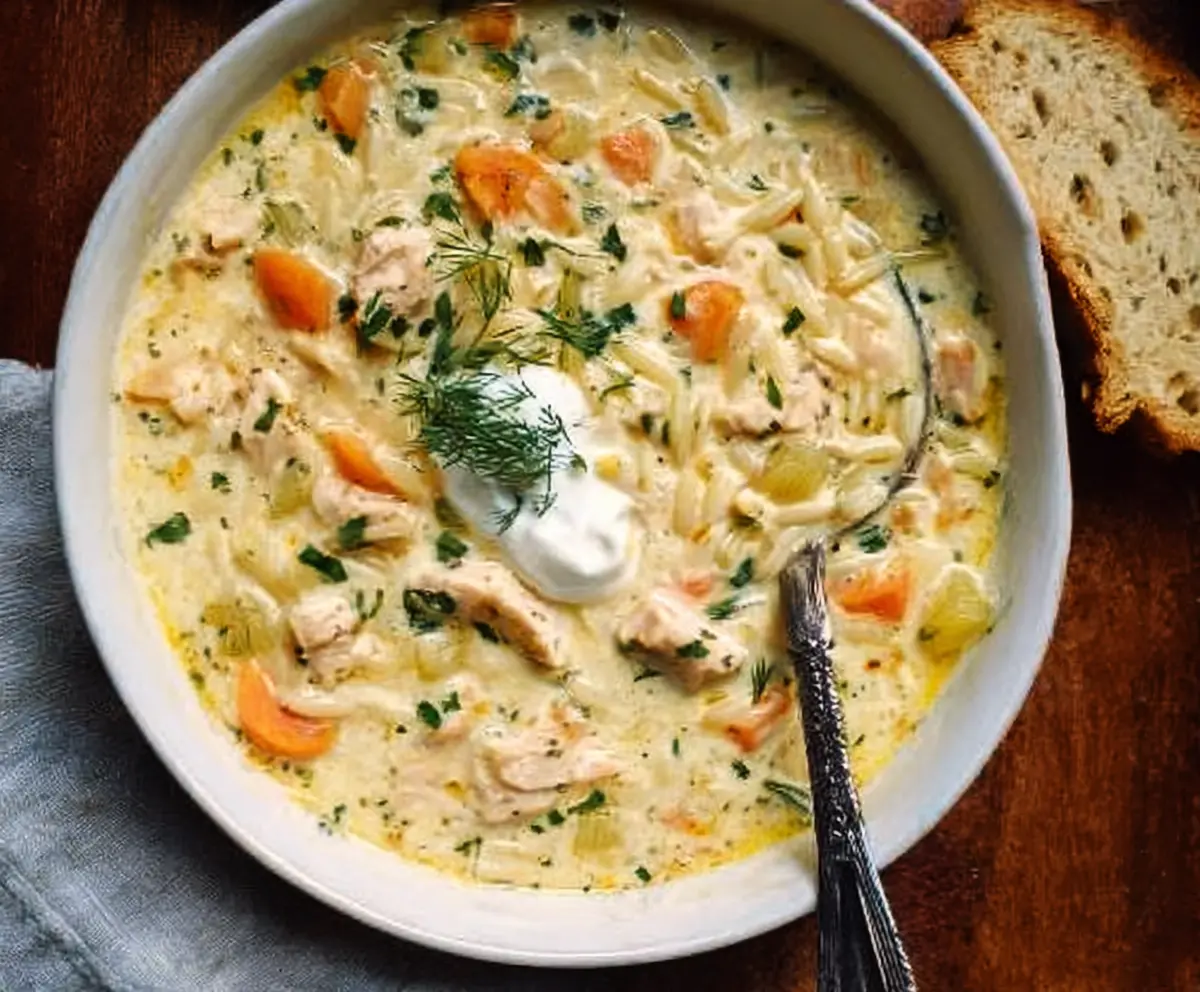 Creamy Chicken Orzo Soup Recipe
