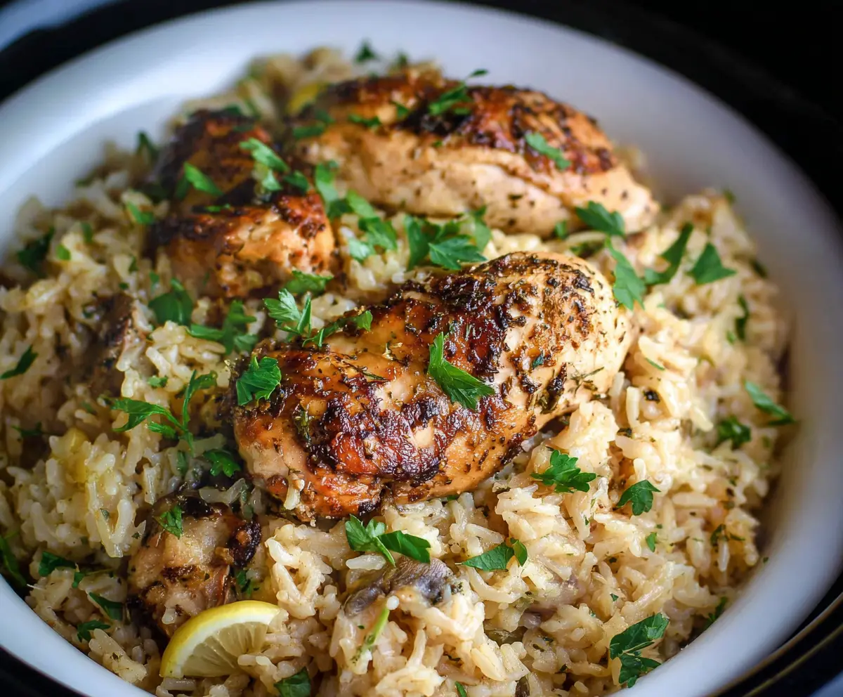 Easy Crock Pot Chicken and Rice