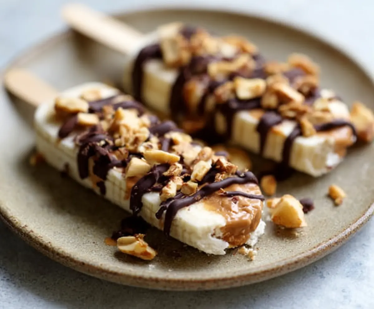 Delicious Frozen Banana Snickers Treat