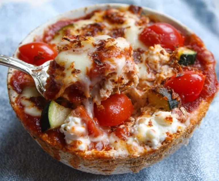 Healthy Cottage Cheese Pizza Bowl