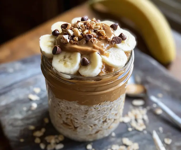 High-Protein Peanut Butter Overnight Oats