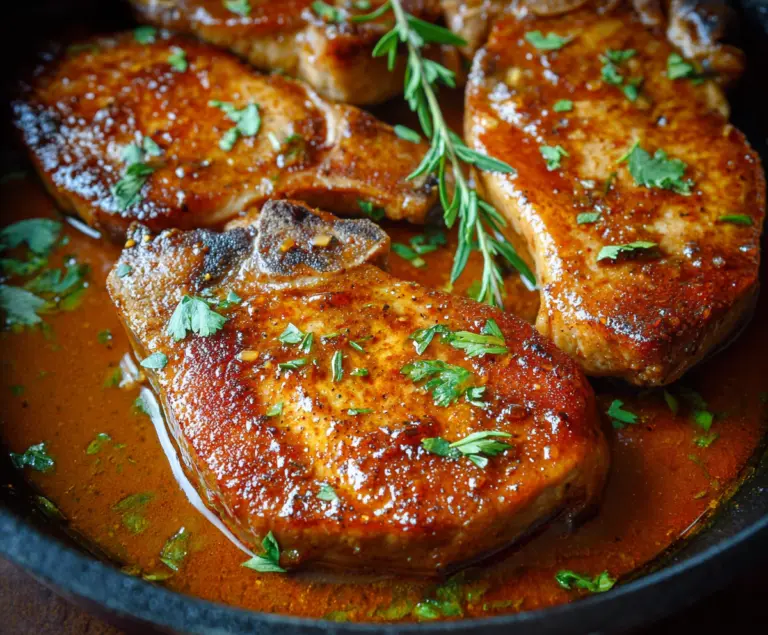 Juicy Pan Seared Pork Chops