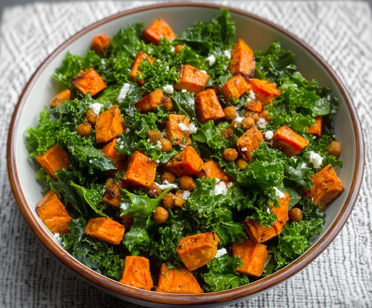 Healthy Kale & Roasted Sweet Potato Salad