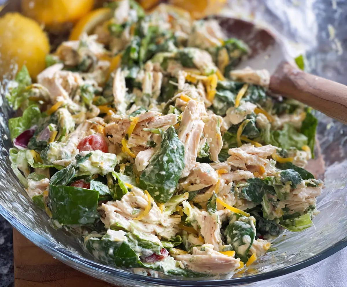 Easy Lemon Basil Rotisserie Chicken Salad