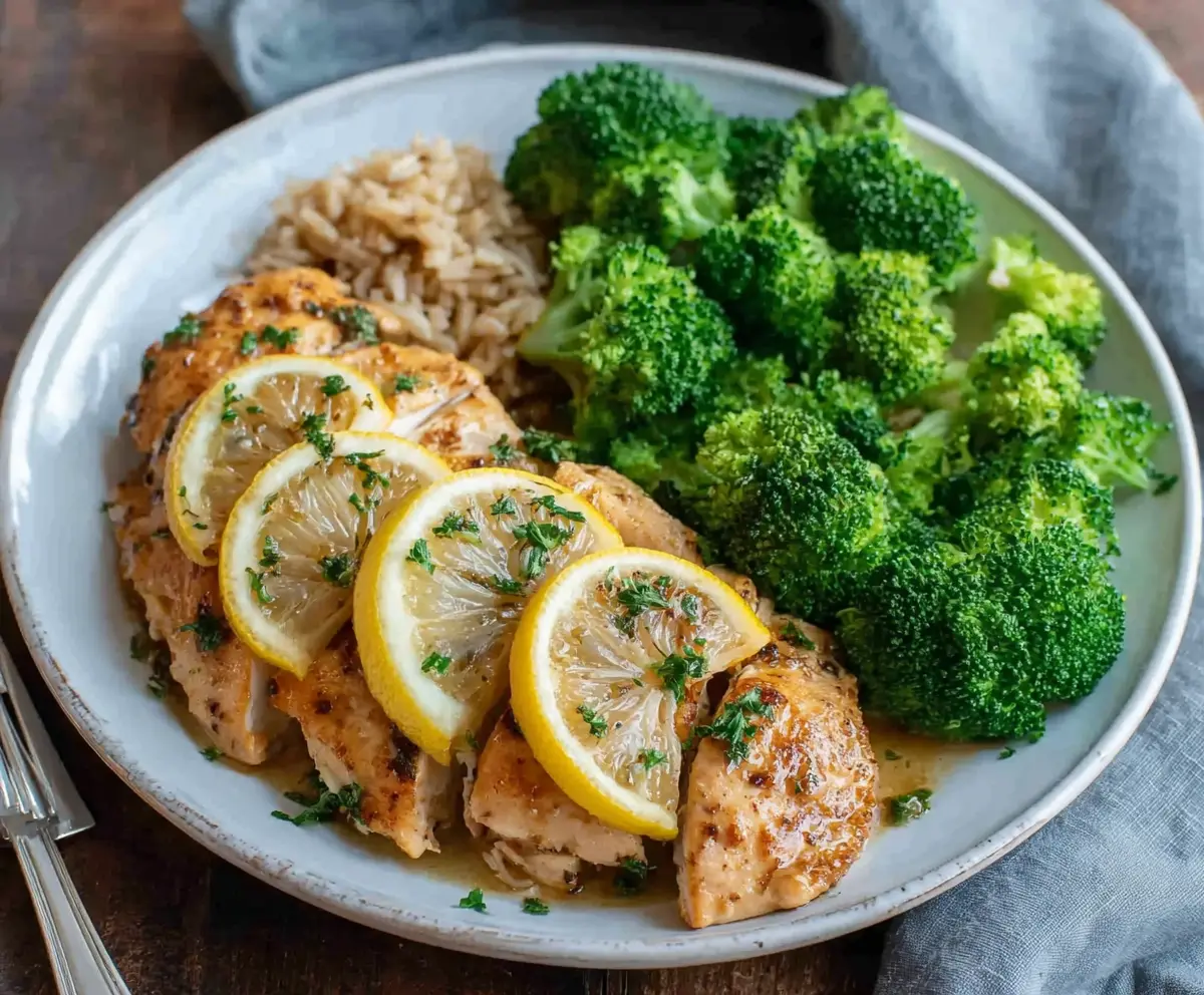 Easy Lemon Garlic Chicken & Broccoli