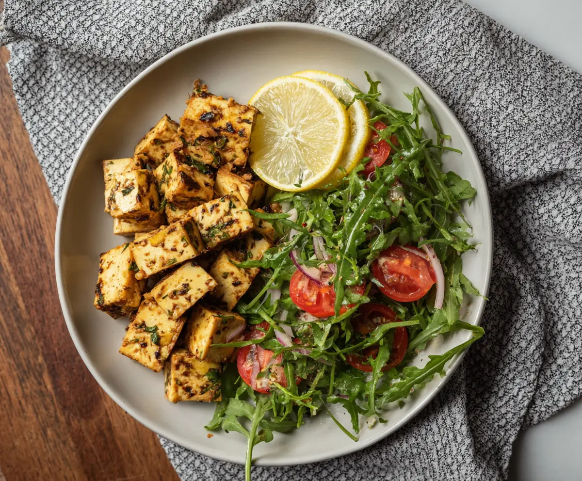 Easy Lemon-Garlic Tofu Salad