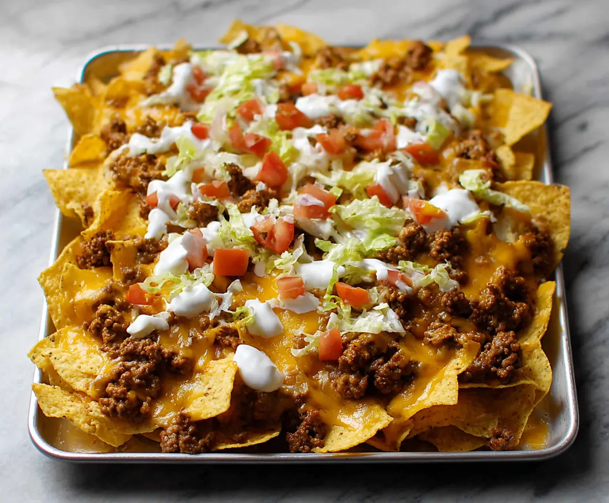 Loaded Ground Beef Nachos Recipe