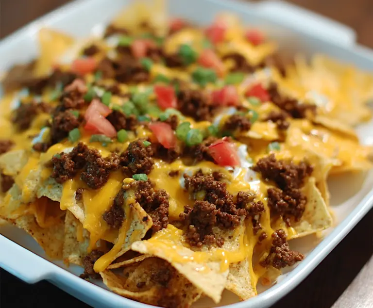 Loaded Nachos with Ground Beef