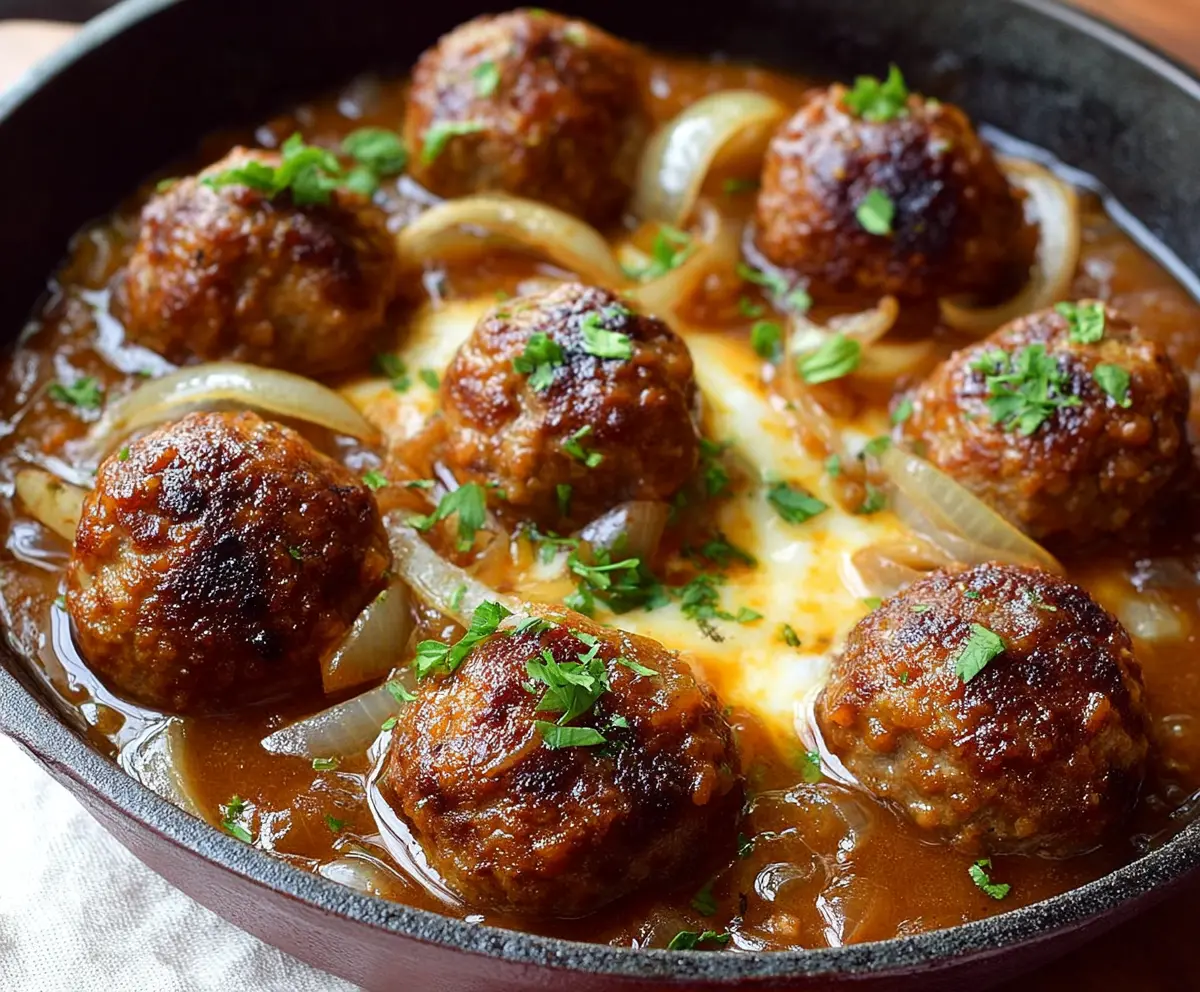 Savory Onion Meatballs Recipe