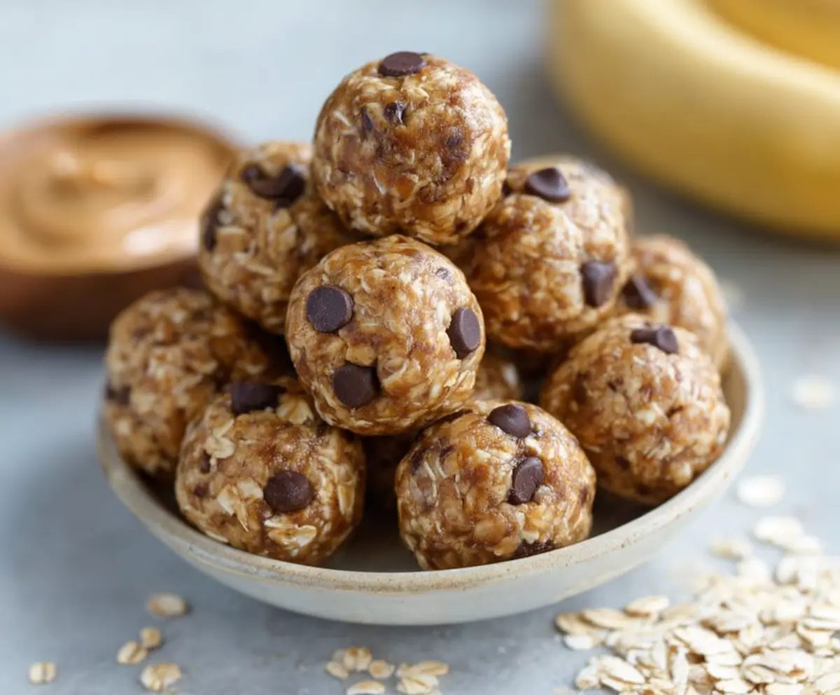 Easy Peanut Butter Banana Protein Balls