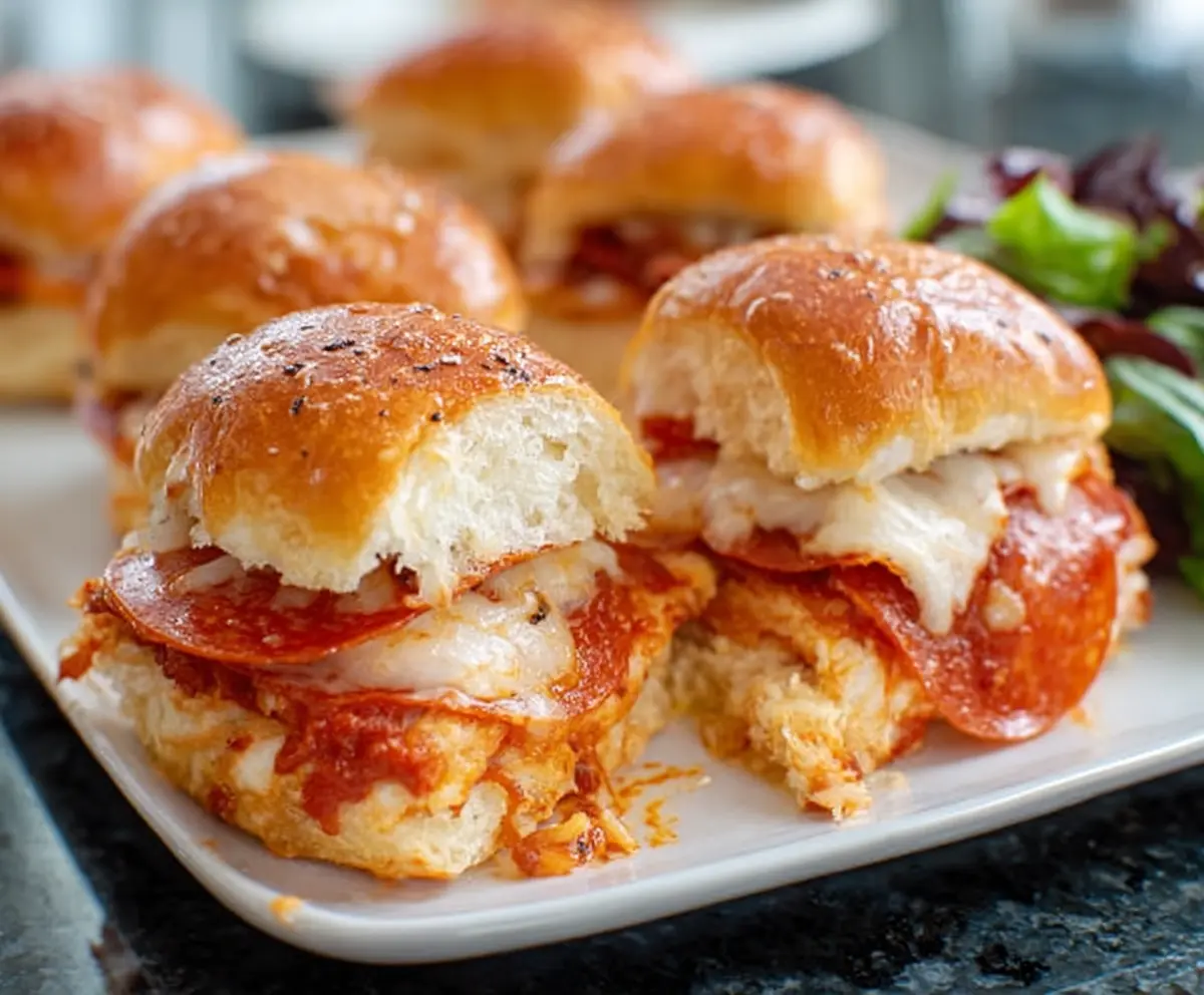 Easy Pepperoni Pizza Sliders