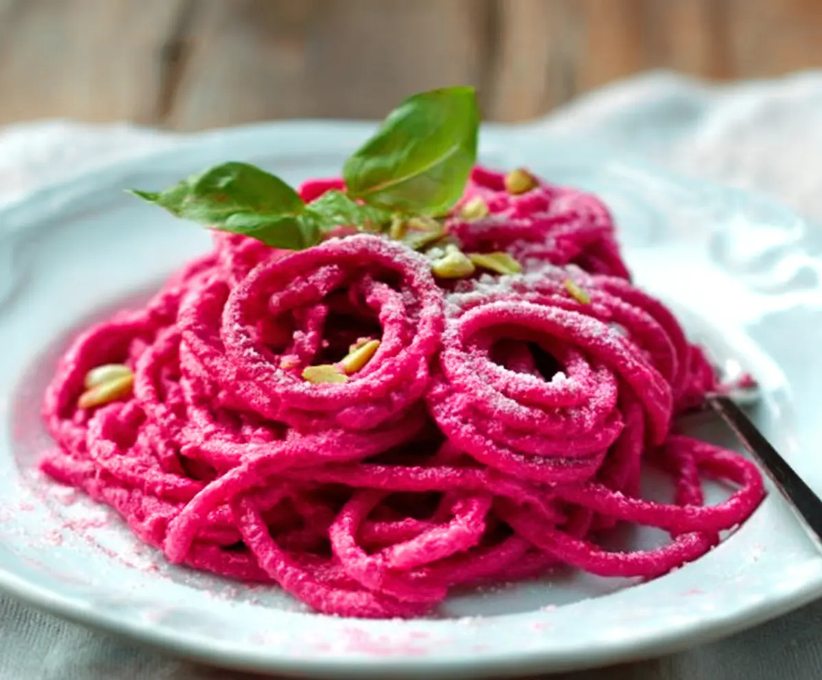 Creamy Pink Pasta with Beet Sauce