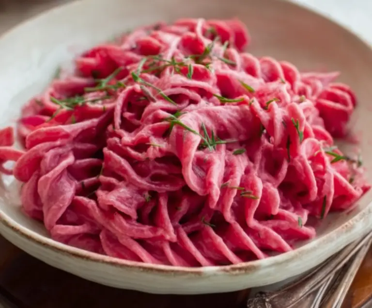 Pink Pasta with Creamy Beet Sauce