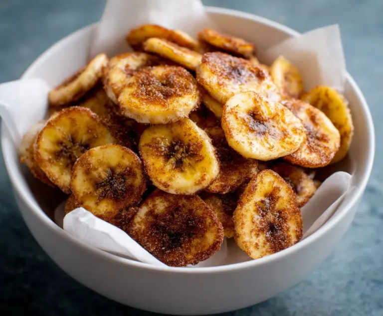 Quick Air Fryer Cinnamon Banana Chips