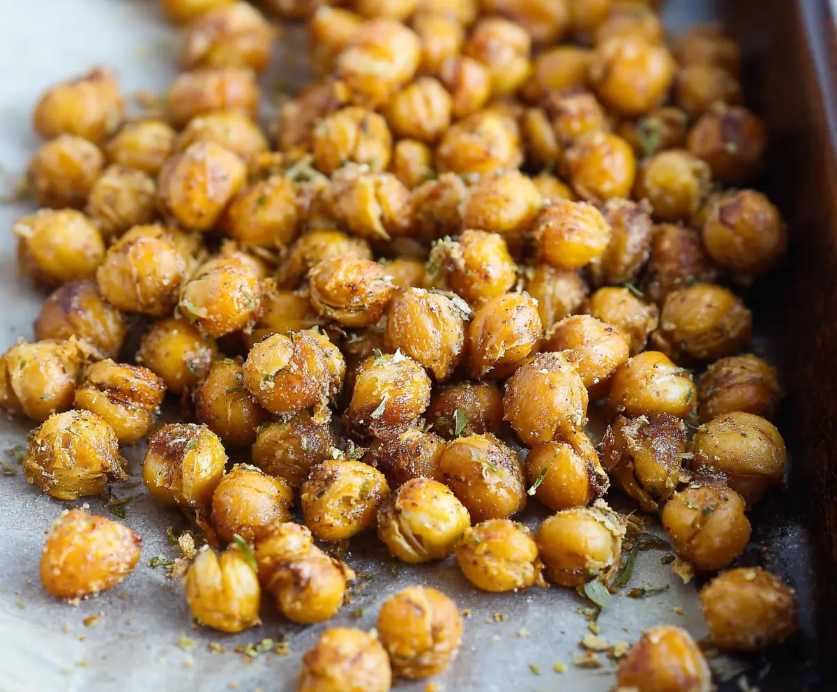 Crispy Ranch Roasted Chickpeas