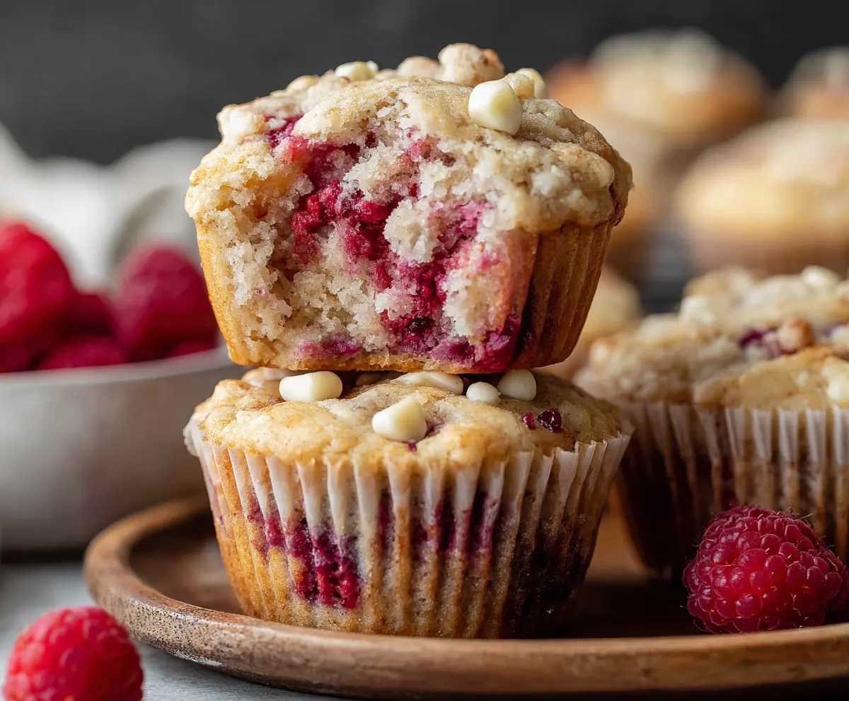 Easy Raspberry White Chocolate Muffins