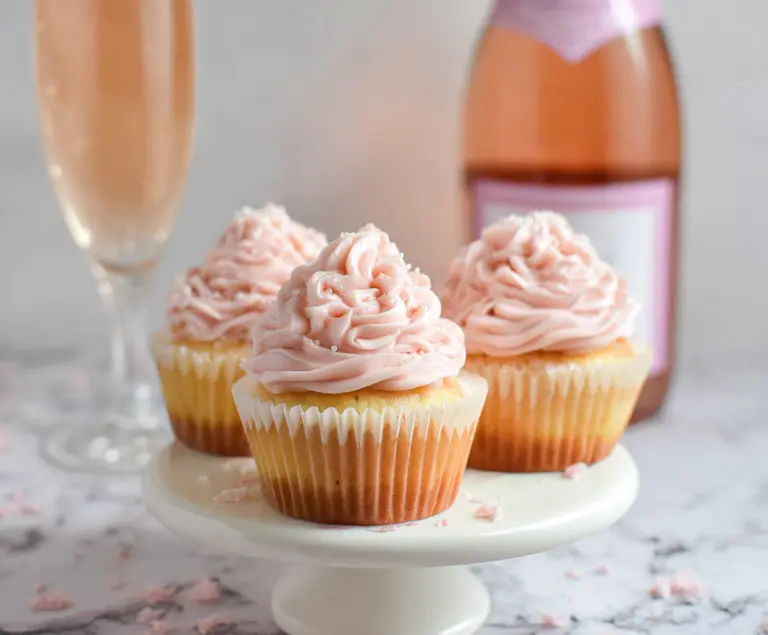Rose Champagne Cupcakes
