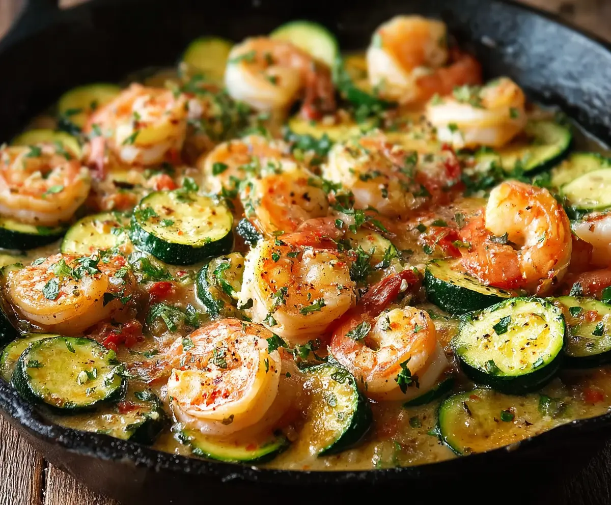 Easy Shrimp Zucchini Skillet