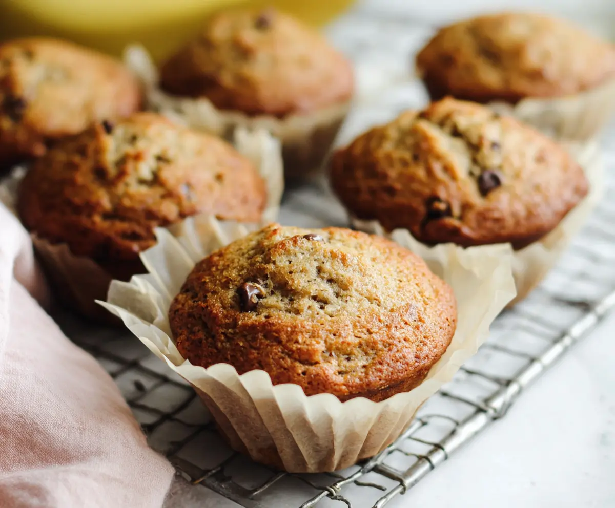Easy Sourdough Banana Muffins