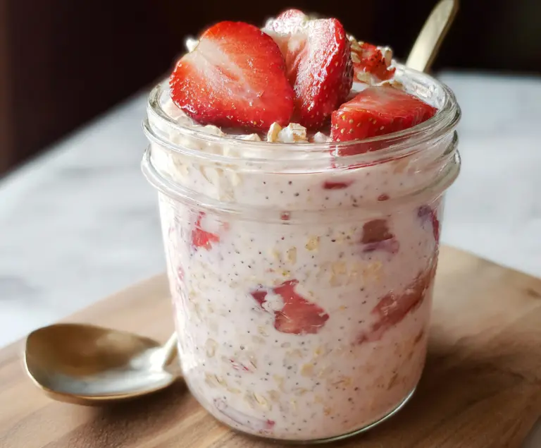 Strawberries and Cream Overnight Oats