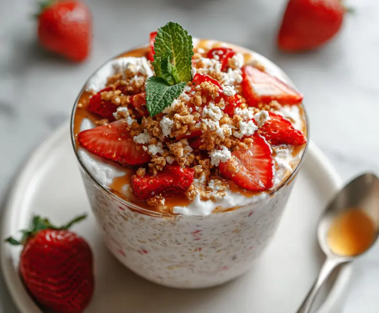 Strawberry Cheesecake Overnight Oats