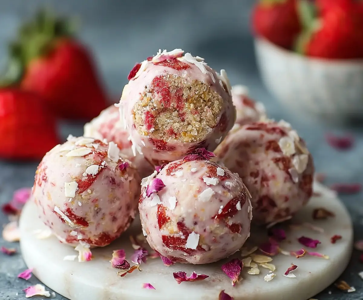 Strawberry Cheesecake Protein Balls