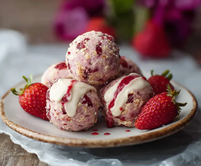 Strawberry Cheesecake Protein Balls