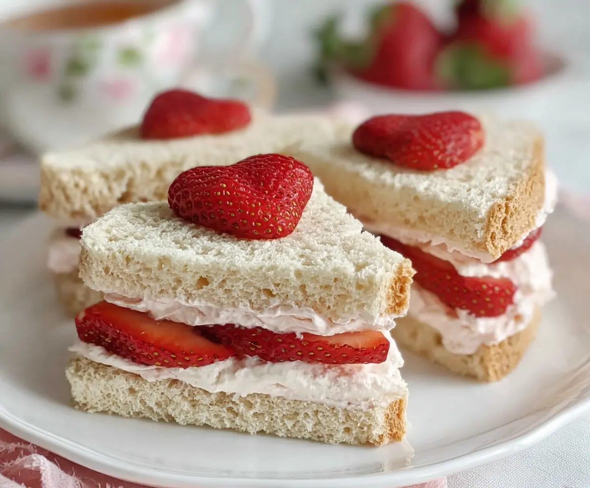 Easy Strawberry Cream Cheese Tea Sandwiches