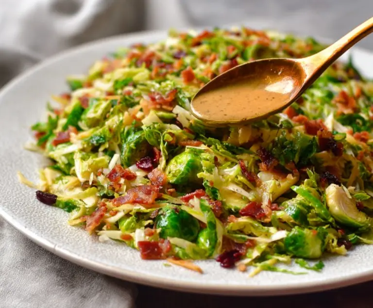 Warm Brussels Sprouts Bacon Salad
