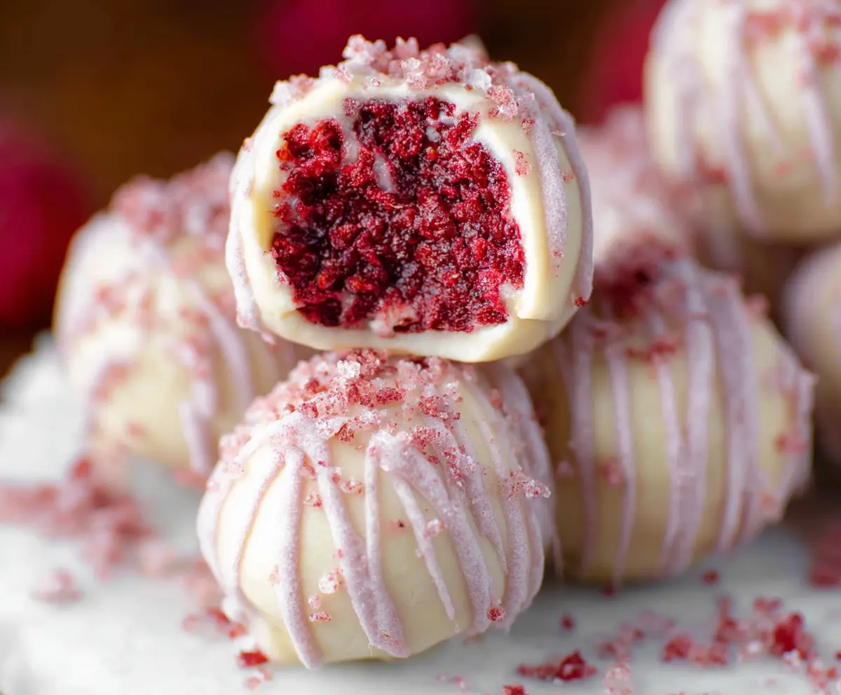 Easy White Chocolate Raspberry Truffles