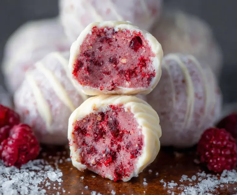 White Chocolate Raspberry Truffles