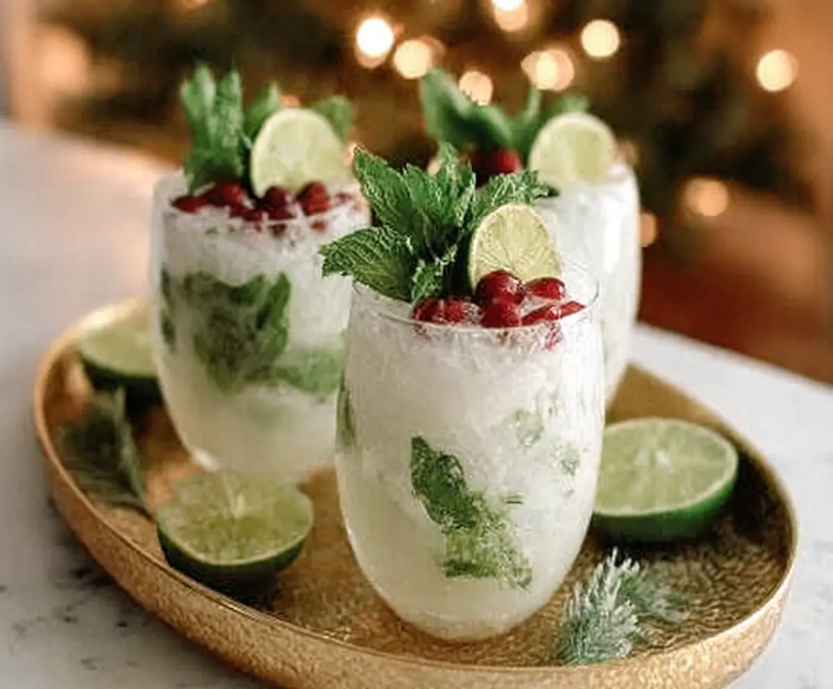 Refreshing White Christmas Mojitos
