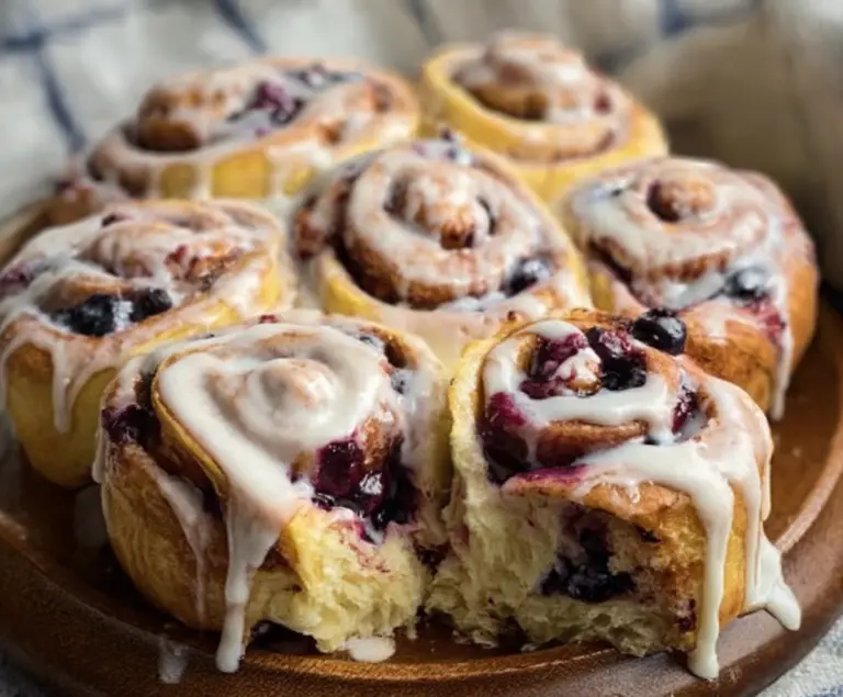 Blueberry Lemon Sourdough Sweet Rolls