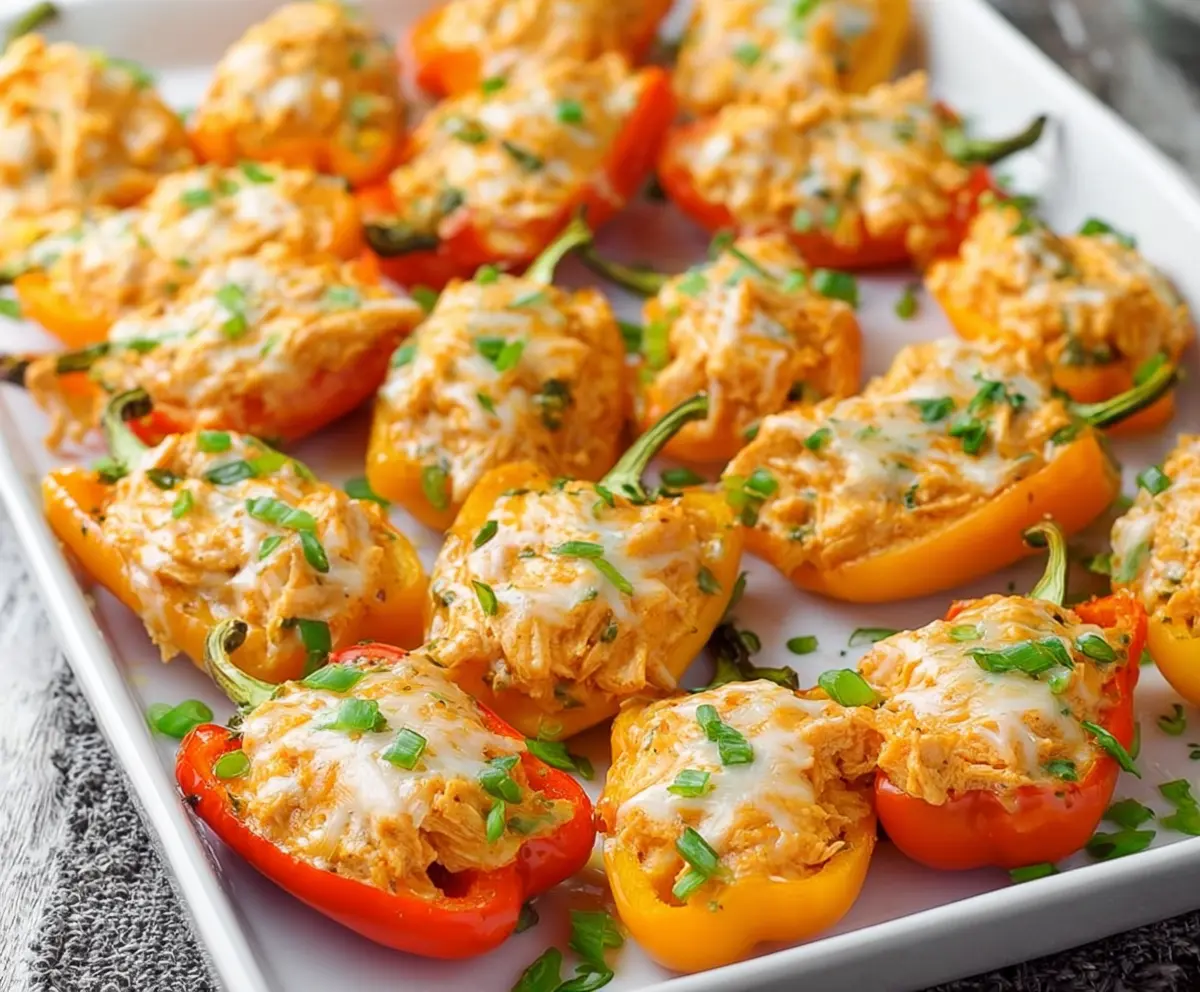 Buffalo Chicken Dip Mini Peppers