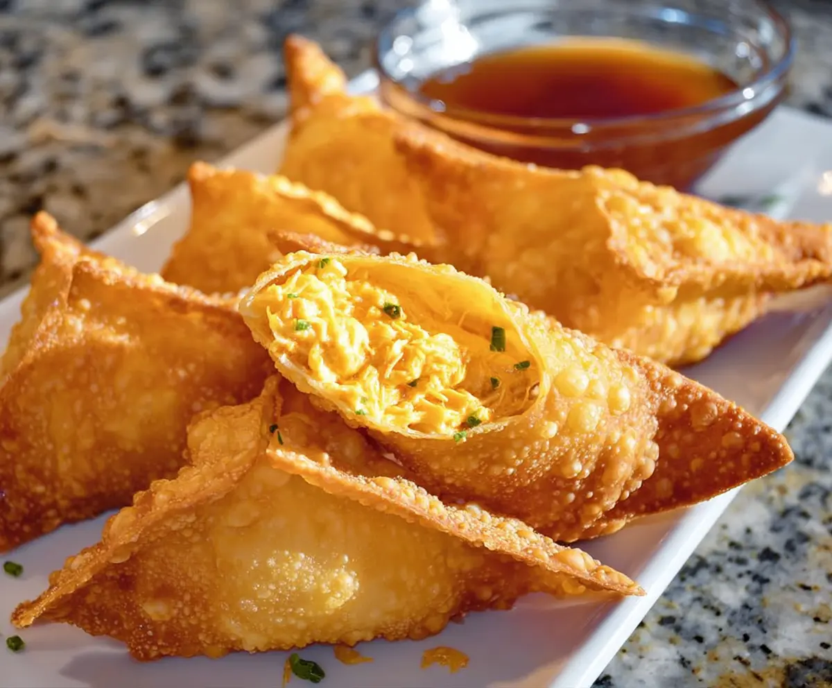Crispy Buffalo Chicken Rangoons Recipe