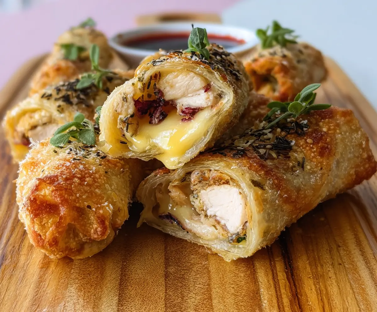 Easy Cheesy Chicken Spring Rolls