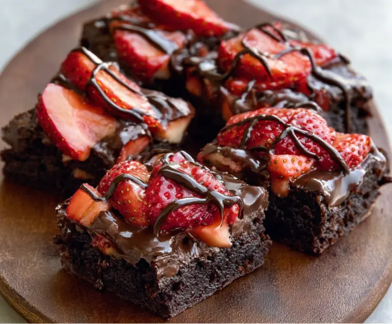 Chocolate Covered Strawberry Brownies