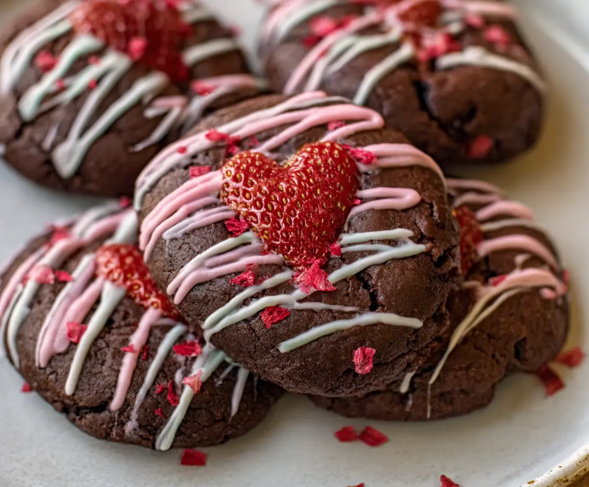 Easy Chocolate Covered Strawberry Cookies