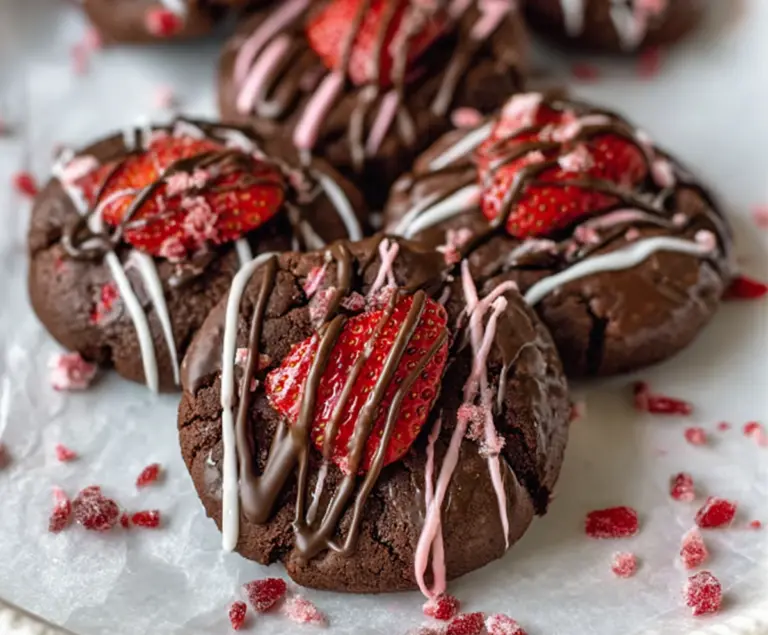 Chocolate Covered Strawberry Cookies