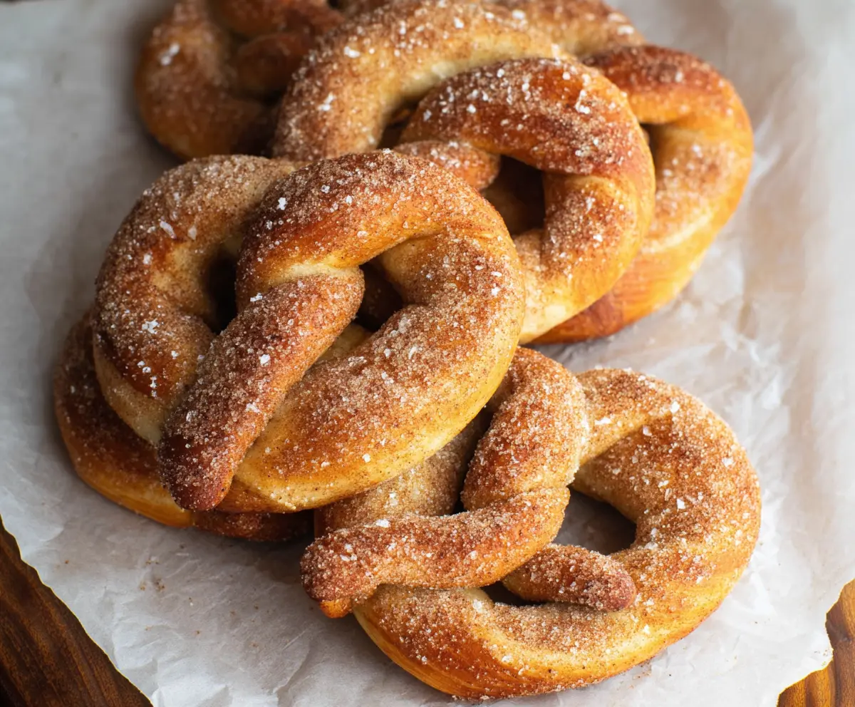 Soft Cinnamon Sugar Pretzels