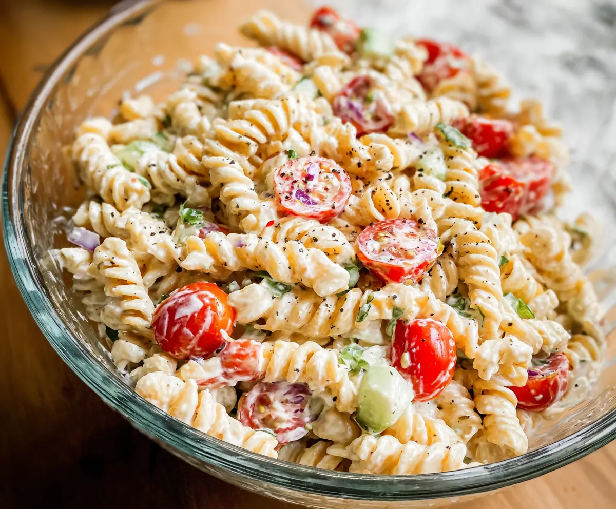Easy Creamy Pasta Salad Recipe