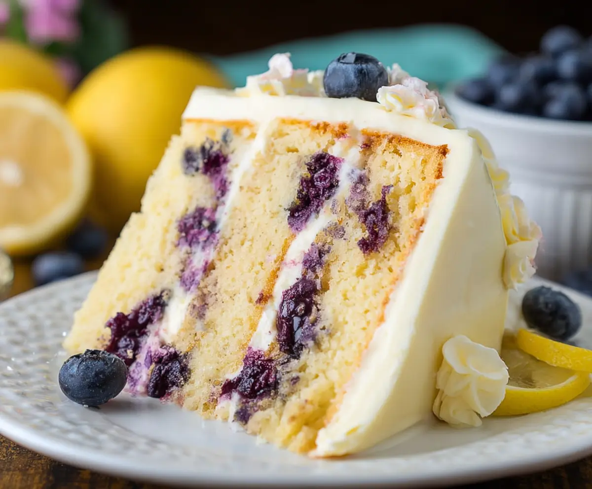 Easy Lemon Blueberry Cake Recipe