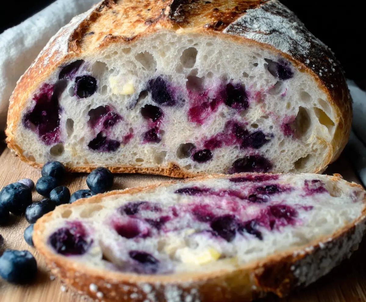 Easy Lemon Blueberry Sourdough Bread