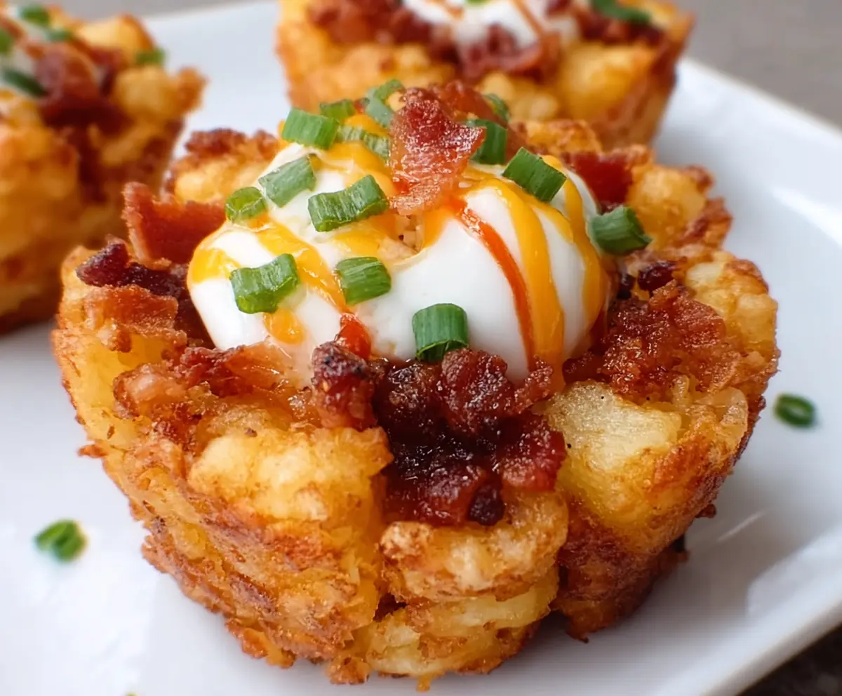 Easy Loaded Tater Tot Cups Recipe