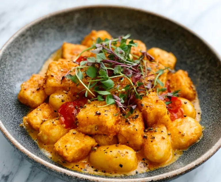 Marry Me Crispy Tofu with Gnocchi