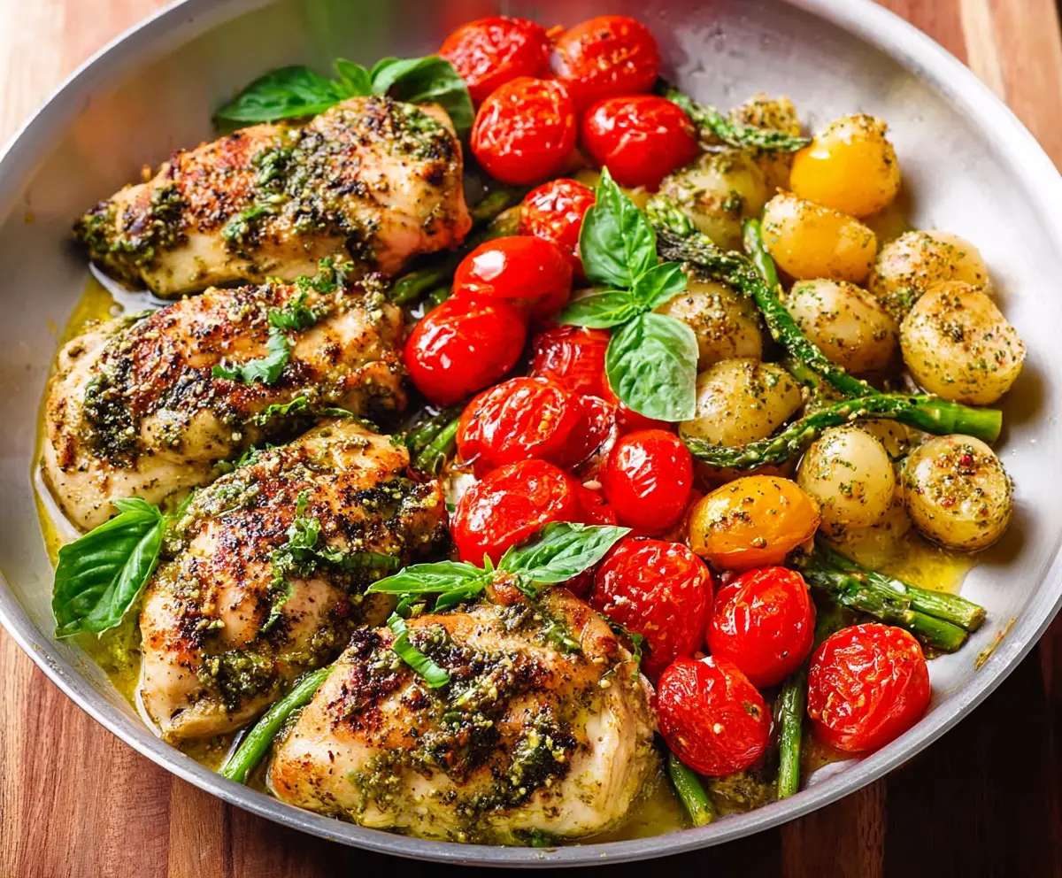 Easy One-Pan Pesto Chicken