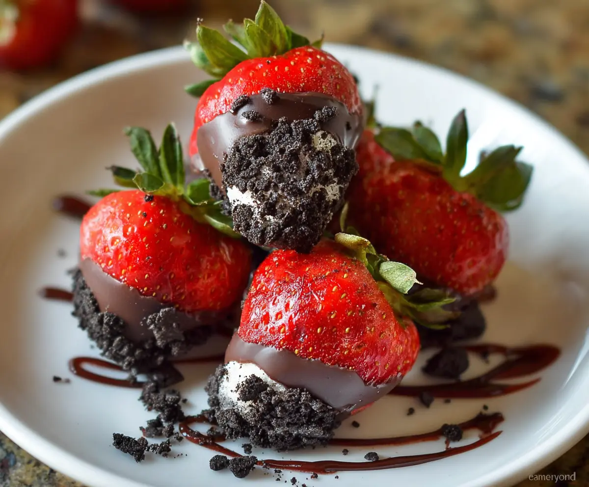 Easy Oreo Truffle-Stuffed Strawberries